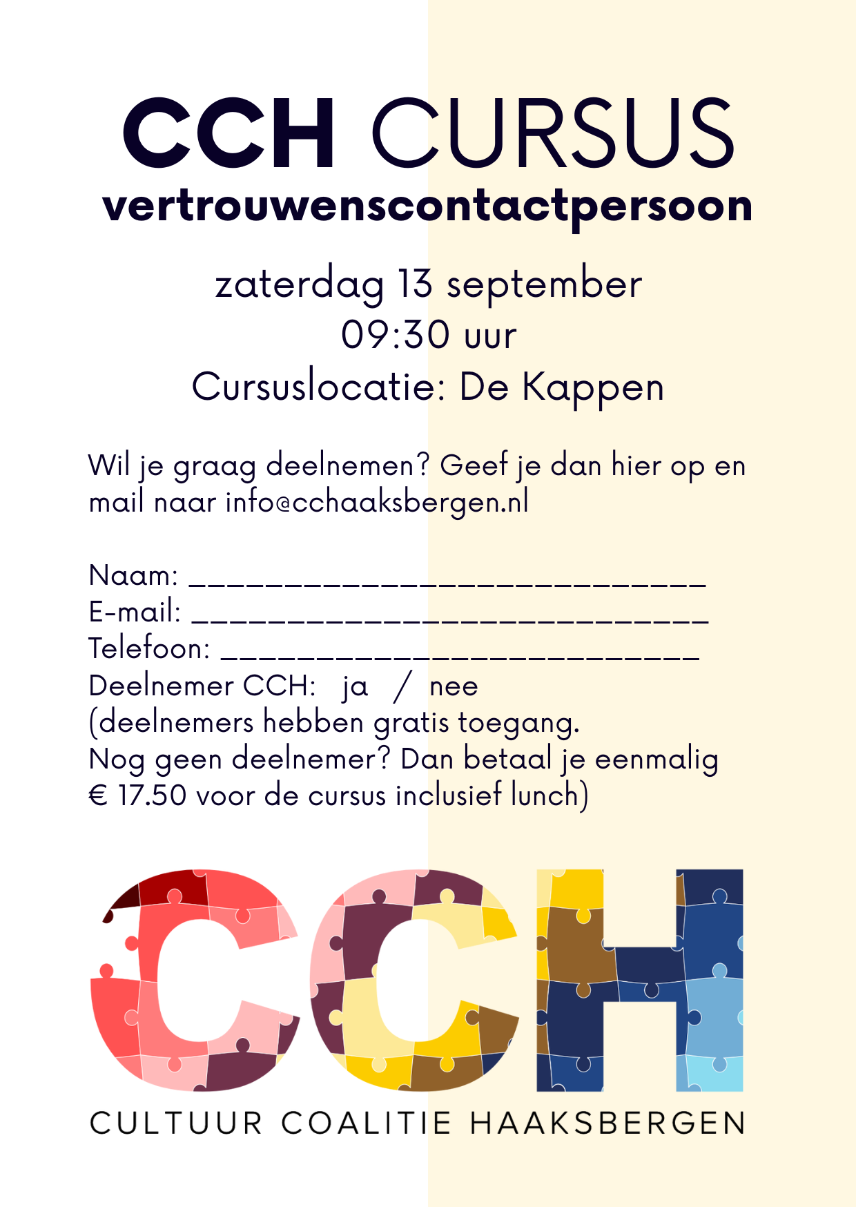 Training Vertrouwenscontactpersoon bij CCH